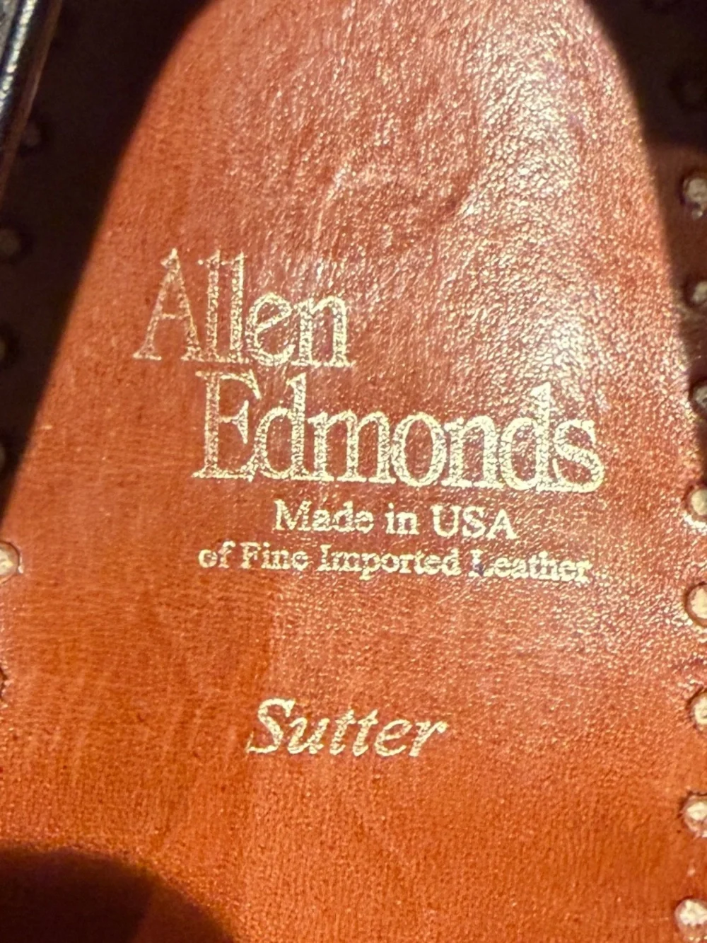 Allen Edmonds Sutter Derby, Size 9D